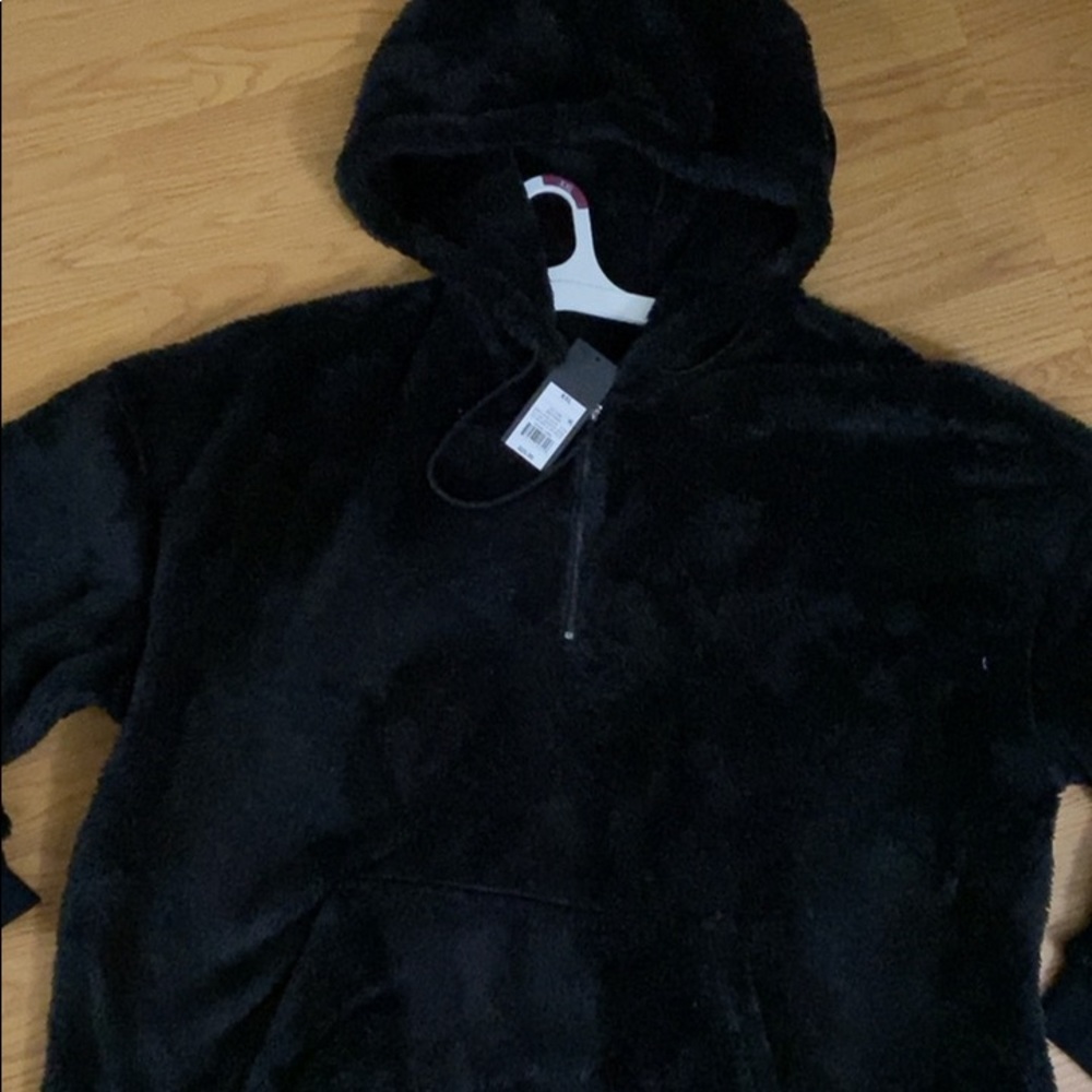 Blk teddy sweater style 2xl